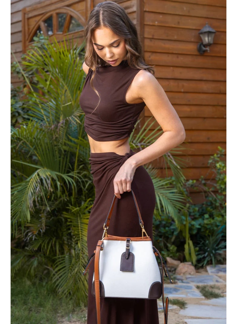 Porta Bag - Off-white&Camel&Brown